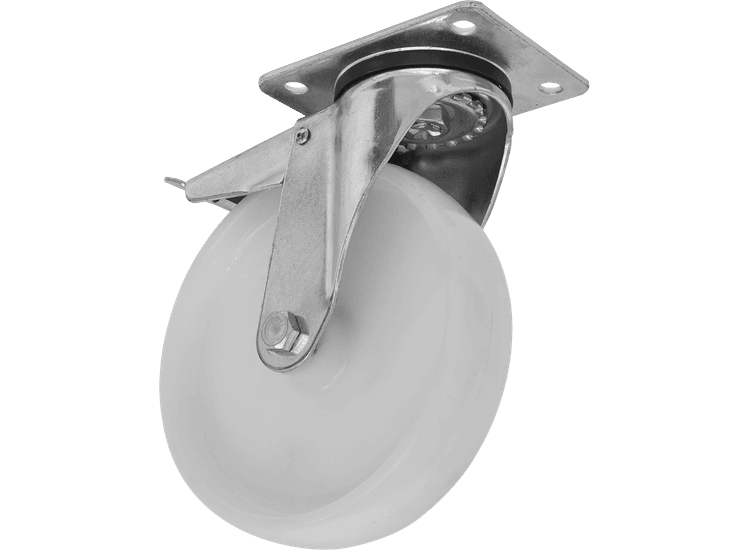 Sealey SCW480SPLEM Heavy-Duty Nylon Castor Wheel Swivel with Total Lock Ø80mm - Trade