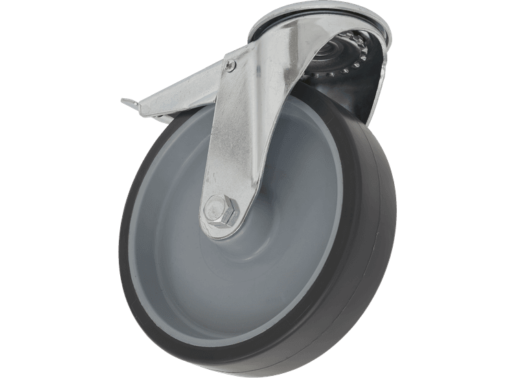 Sealey SCW250SBLEM Medium-Duty Thermoplastic Bolt Hole Caster Wheel with Total Lock Ø50mm - Trade