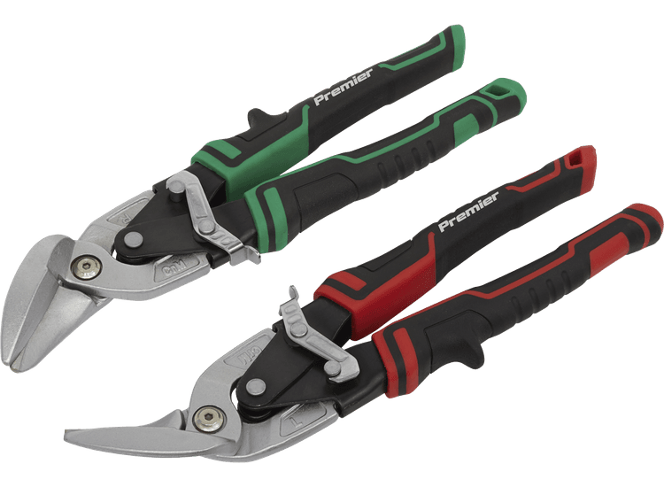 Sealey AK69072 High Leverage Offset Aviation Tin Snip Set 2pc