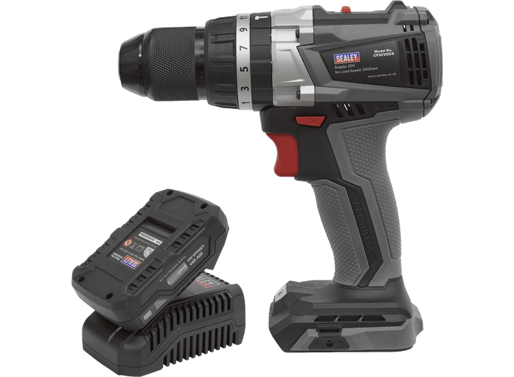 Sealey CP20VDDXKIT1 Brushless Hammer Drill/Driver Kit Ø13mm 20V 2Ah