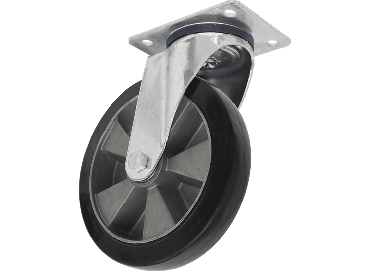 Sealey SCW5152SPEM Heavy-Duty Rubber Swivel Castor Wheel Ø152mm - Trade