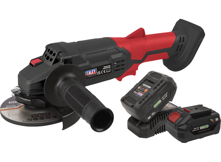 Sealey CP20VAGBKIT Cordless Angle Grinder Kit Ø115mm 20V - 2 Batteries