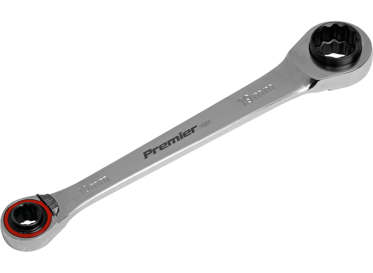 Sealey AK63948 Ratchet Ring Spanner 4-in-1 Reversible Metric Platinum Series