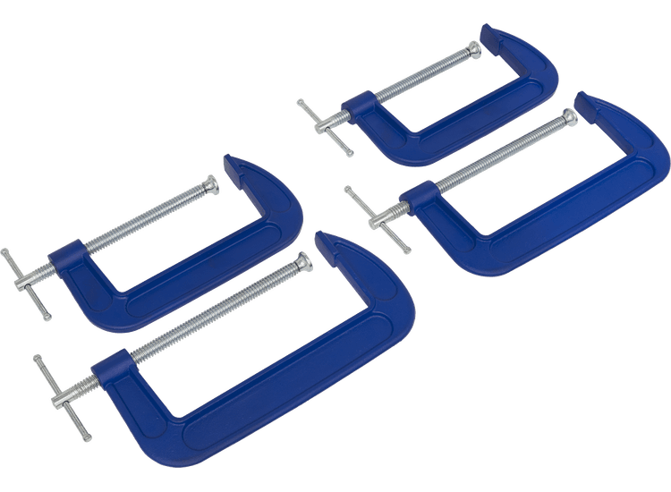 Sealey AK6006SET G-Clamp Set 4pc - 150mm &amp; 200mm
