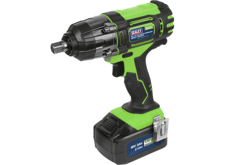 Sealey CP400LIHV Cordless Impact Wrench 18V 3Ah Lithium-ion 1/2"Sq Drive Hi-Vis