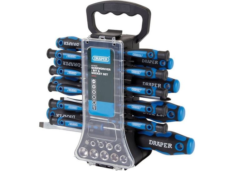 Draper 20721 Screwdriver, Socket and Bit Set (49 Piece)