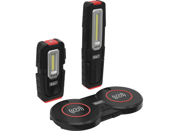 Sealey LEDWCBCOMBO4 Inspection Lights 3W &amp; 5W &amp; Double Wireless Charging Base