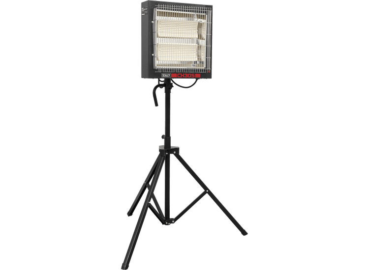 Sealey CH30S Ceramic Heater with Telescopic Tripod Stand 1.4/2.8kW 230V