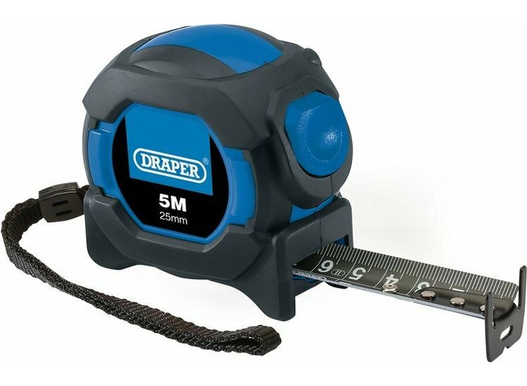 Draper 04751 Auto Lock Measuring Tape, 5m/16ft, 25mm