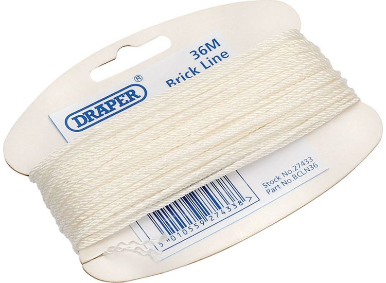 Draper 27433 Brick Line, 36m, White