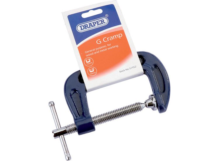 Draper 51952 C Clamp, 75 x 50mm (Display Packed)