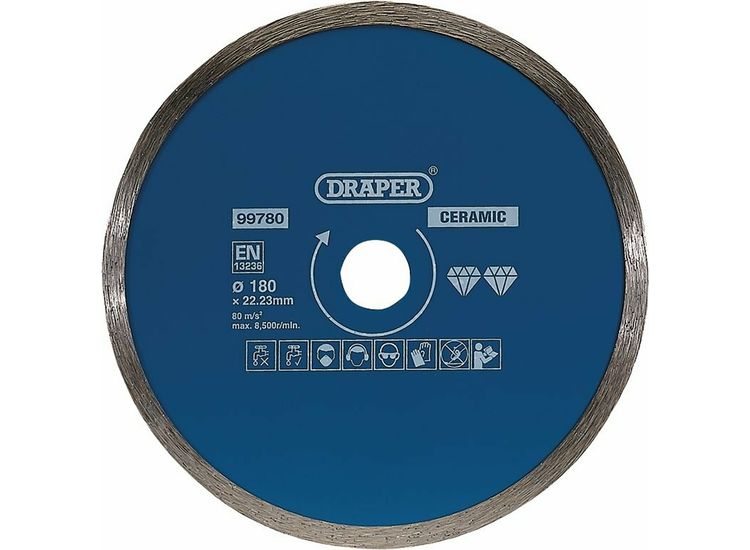 Draper 99780 Continuous Diamond Blade, 180mm