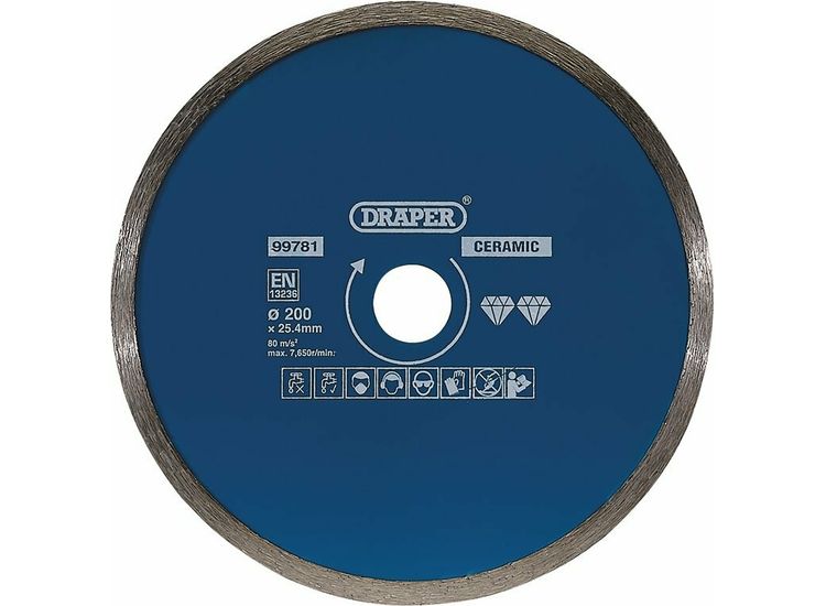 Draper 99781 Continuous Diamond Blade, 200mm
