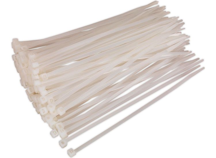 Sealey CT20048P100W Cable Tie 200 x 4.8mm White Pack of 100