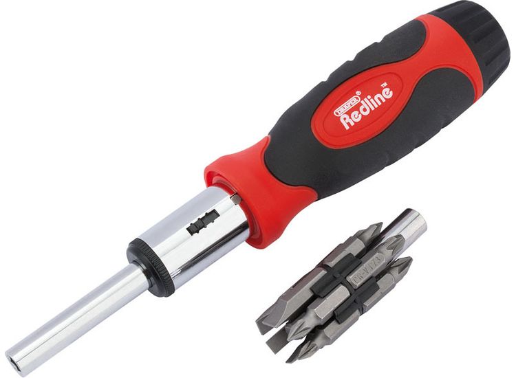 Draper 67543 Draper Redline Ratcheting Screwdriver and Bit Set (14 Piece)