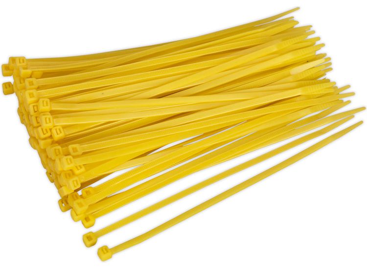 Sealey CT20048P100Y Cable Tie 200 x 4.8mm Yellow Pack of 100