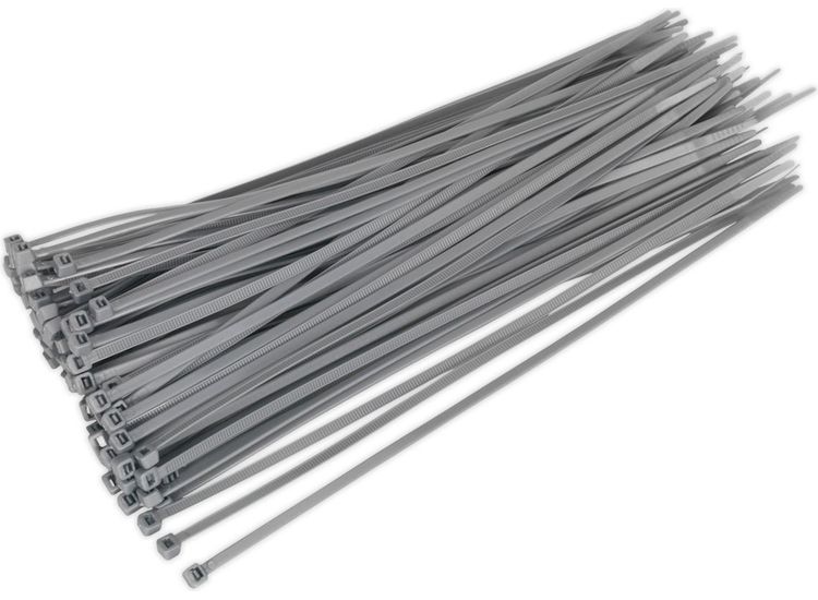 Sealey CT30048P100S Cable Tie 300 x 4.8mm Silver Pack of 100