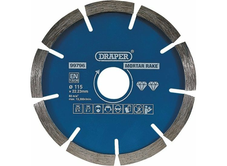 Draper 99796 Mortar Raking Diamond Blade, 115mm