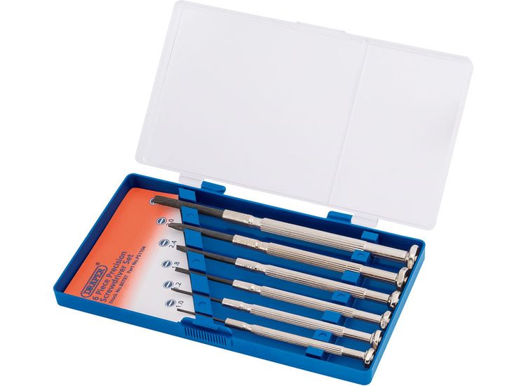 Draper 80797 Precision Screwdriver Set, 6 x Plain Slot (6 Piece)