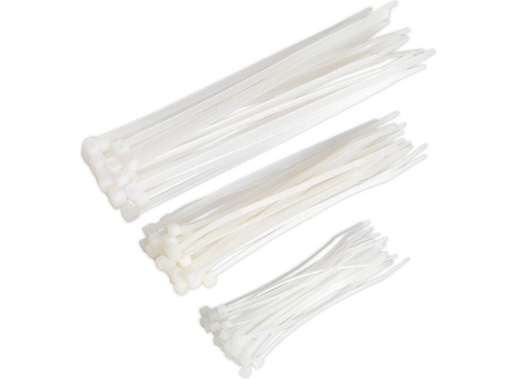 Sealey CT75W Cable Tie Assortment White Pack of 75
