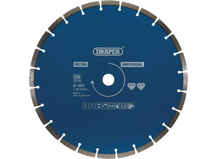 Draper 99786 Segmented Diamond Blade, 350mm