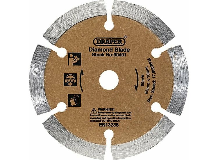 Draper 90491 Segmented Diamond Blade, 85mm
