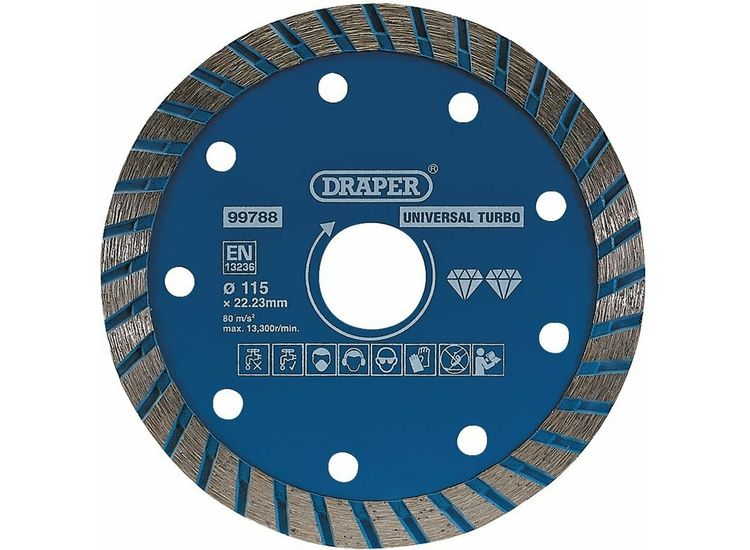 Draper 99788 Turbo Diamond Blade, 115mm
