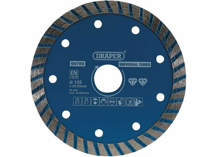 Draper 99789 Turbo Diamond Blade, 125mm