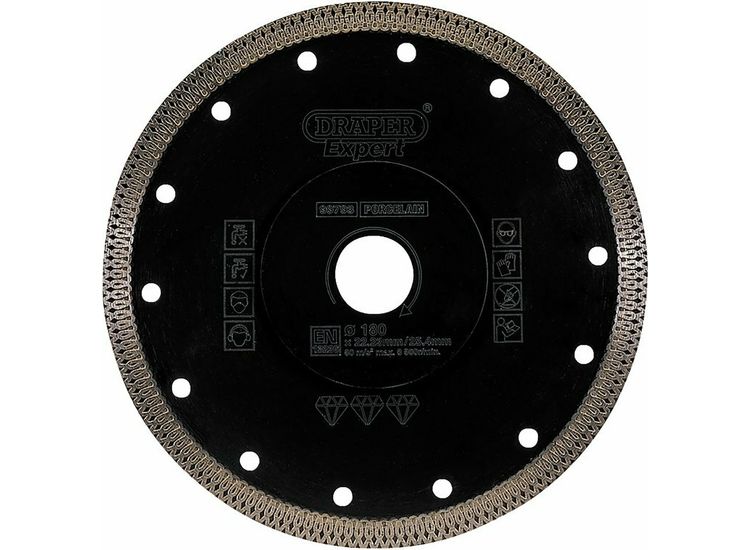 Draper 99793 Turbo-X Porcelain Diamond Blade, 180mm