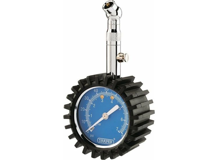 Draper 91347 Tyre Pressure Gauge, 0 - 100psi, 0 - 7bar