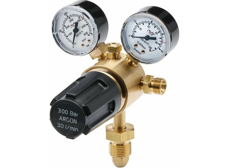 Draper 70147 300 Bar Industrial Gas Bottle Regulator with Double Gauge