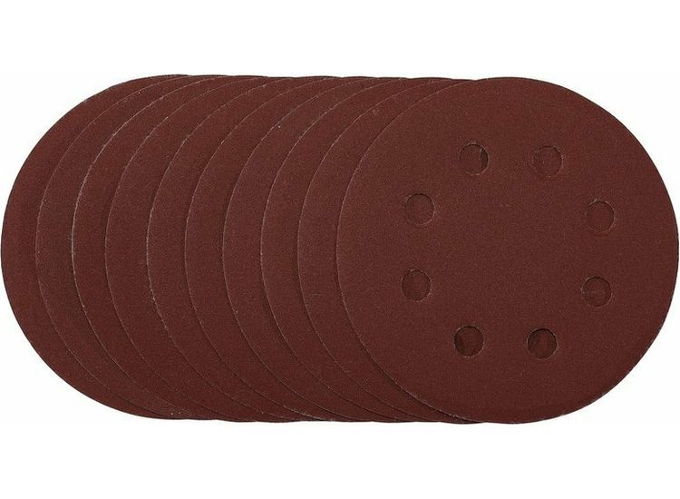 Draper 53501 Sanding Discs, 115mm, 240 Grit, Hook &amp; Loop (Pack of 10)