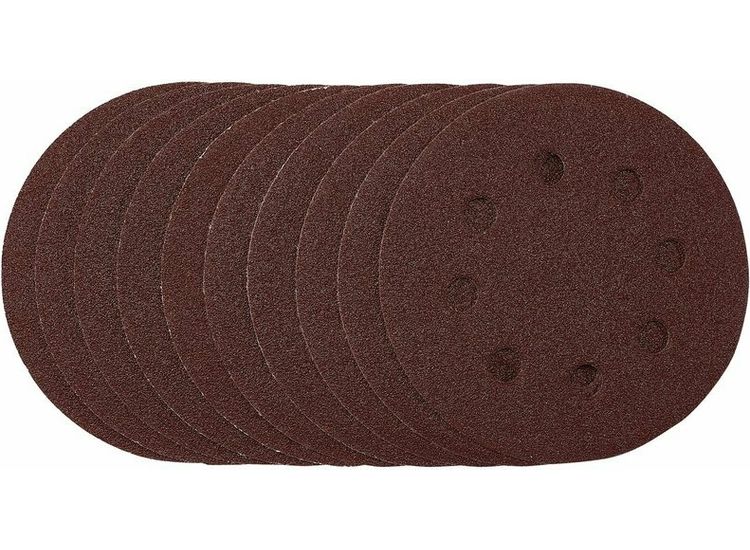 Draper 53499 Sanding Discs, 115mm, 80 Grit, Hook &amp; Loop (Pack of 10)