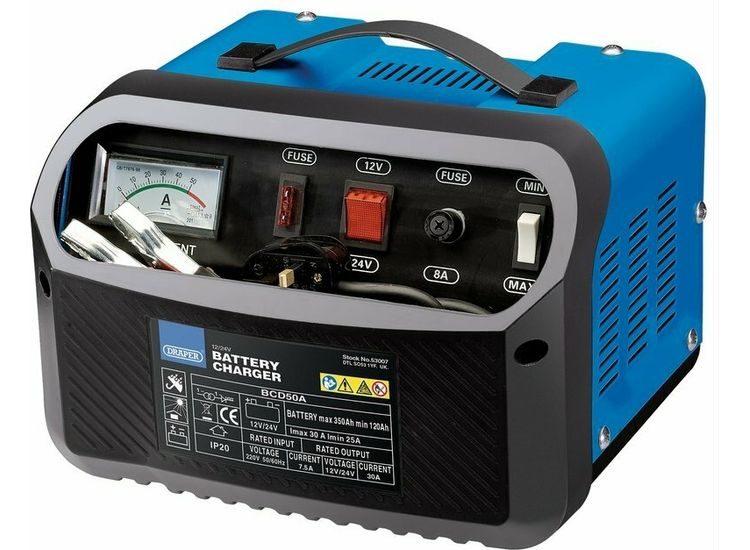 Draper 53007 12/24V 120-350A Battery Charger