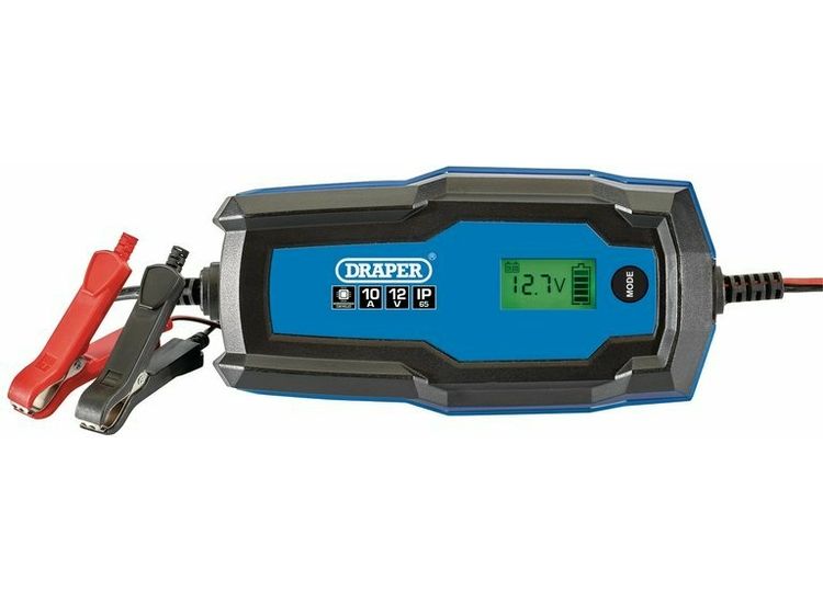 Draper 53491 6/12V Smart Charger and Battery Maintainer, 10A