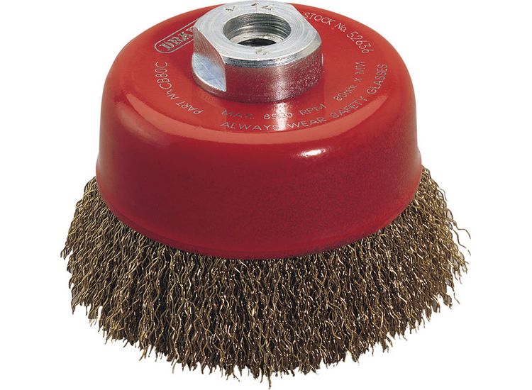 Draper 52636 Draper Expert Crimped Wire Cup Brush, 80mm, M14