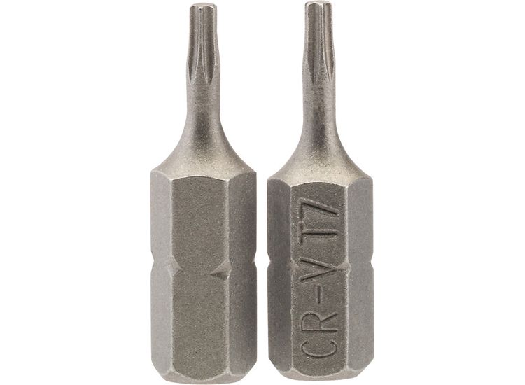 Draper 66421 Draper TX-STAR&amp;#174; Insert Bit, 1/4" Hex, 25mm Long, T7 (Pack of 2)