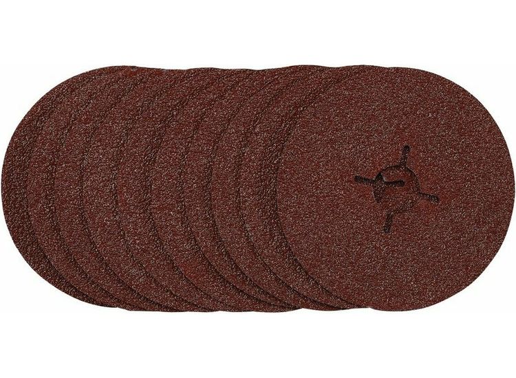 Draper 68377 Fibre Sanding Discs, 115mm, 36 Grit, (Pack of 10)