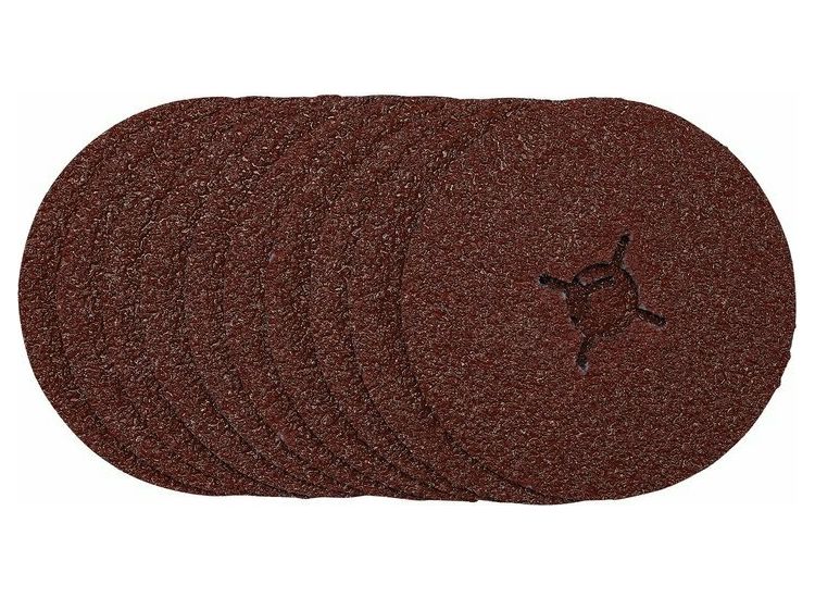 Draper 68618 Fibre Sanding Discs, 125mm, 24 Grit, (Pack of 10)