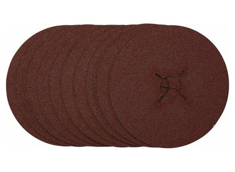 Draper 68976 Fibre Sanding Discs, 125mm, 60 Grit, (Pack of 10)
