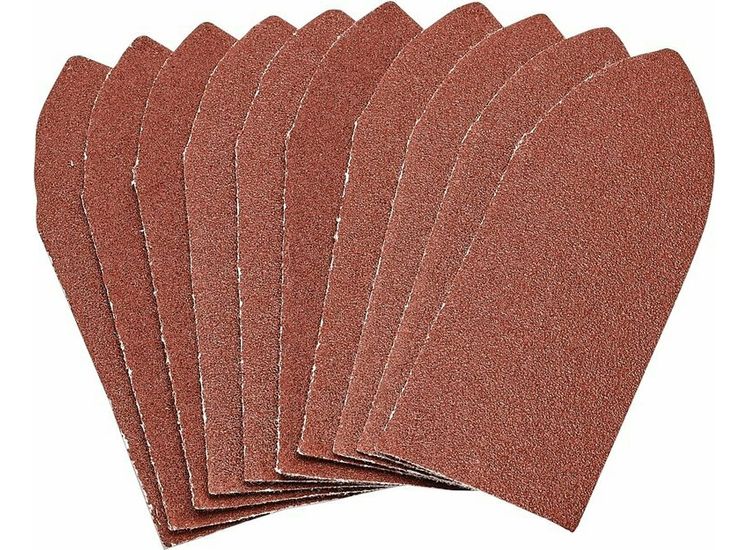 Draper 99262 Hook and Loop Aluminium Oxide Sanding Sheets, 32 x 92mm, 120 Grit (Pack of 10)