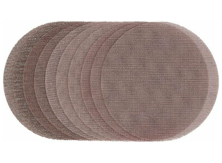Draper 62989 Mesh Sanding Discs, 150mm, Assorted Grit - 80G, 120G, 180G, 240G (Pack of 10)
