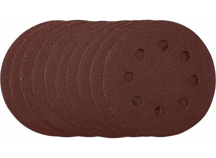 Draper 53500 Sanding Discs, 115mm, 120 Grit, Hook &amp; Loop (Pack of 10)