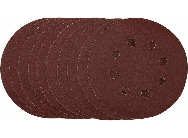 Draper 54758 Sanding Discs, 125mm, Hook &amp; Loop, 240 Grit, (Pack of 10)