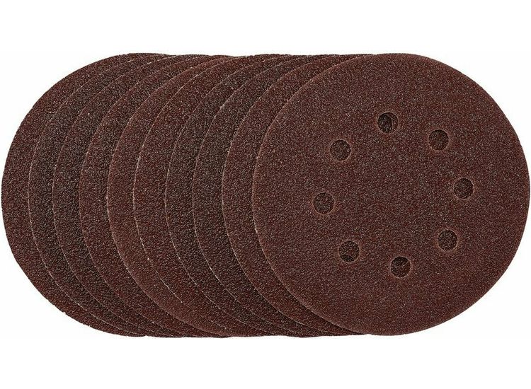 Draper 54392 Sanding Discs, 125mm, Hook &amp; Loop, 40 Grit, (Pack of 10)