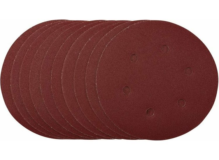 Draper 54948 Sanding Discs, 150mm, Hook &amp; Loop, 120 Grit, (Pack of 10)
