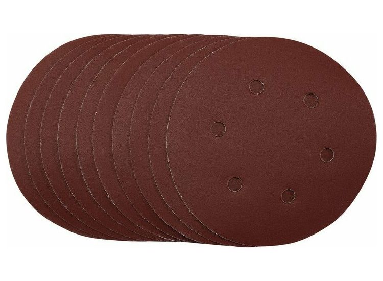 Draper 54991 Sanding Discs, 150mm, Hook &amp; Loop, 240 Grit, (Pack of 10)