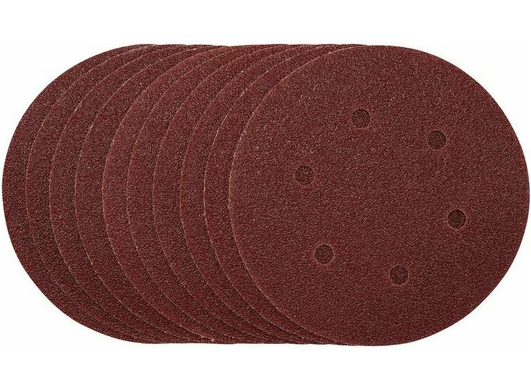 Draper 54887 Sanding Discs, 150mm, Hook &amp; Loop, 40 Grit, (Pack of 10)