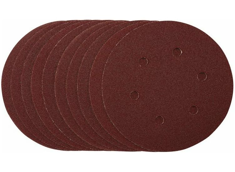 Draper 54888 Sanding Discs, 150mm, Hook &amp; Loop, 80 Grit, (Pack of 10)