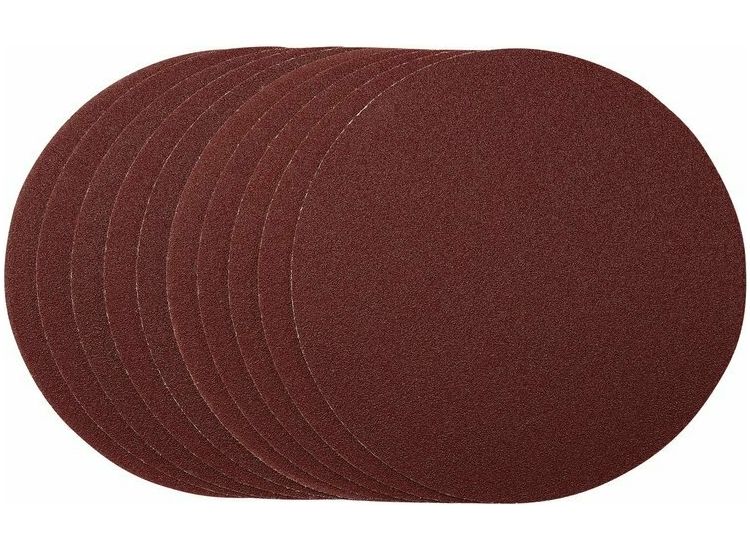 Draper 55204 Sanding Discs, 180mm, Hook &amp; Loop, 80 Grit, (Pack of 10)